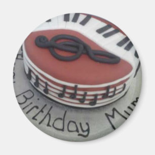 Aimant Joyeux gâteau de maman d'anniversaire