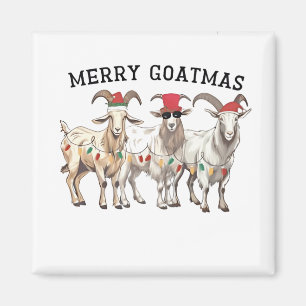 Aimant Joyeux Goatmas Animal Chèvre Amour Joyeux Noël