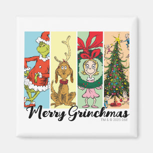 Aimant Joyeux Grinchmas Collage de Fêtes