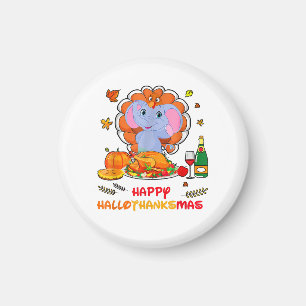 Aimant Joyeux Hallo Elephant Boire Vin Merci Cadeau