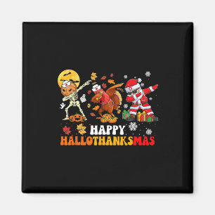 Aimant Joyeux Hallothanksmas Infirmière Halloween Thanksg