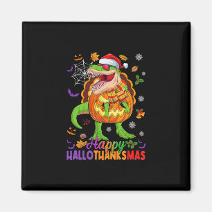 Aimant Joyeux Hallothanksmas T Rex Halloween Thanksgiving