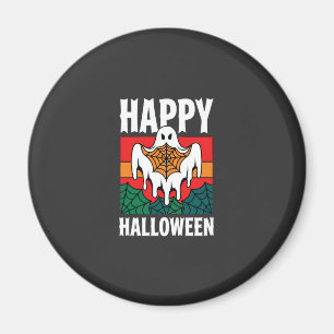 Aimant Joyeux Halloween Toile Araignée Fantôme Rétro