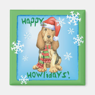 Aimant Joyeux Howlidays Bloodhound