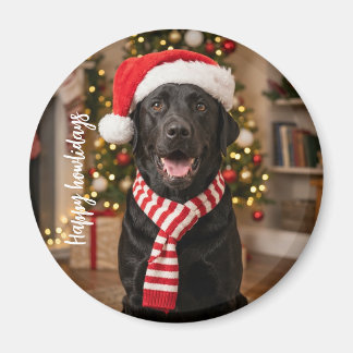 Aimant Joyeux Howlidays Labrador noir joyeux