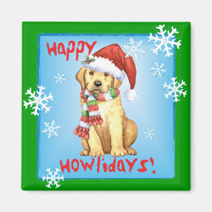 Aimant Joyeux Howlidays Yellow Lab