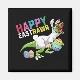 Aimant Joyeux Lapin de Pâques en dinosaure T Rex œuf de P