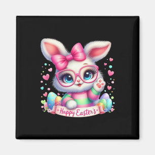 Aimant Joyeux lapin de Pâques Œufs Mignon Joyeux Lapin de