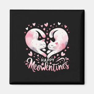 Aimant Joyeux Meowentin de la Saint-Valentin drôle de cha