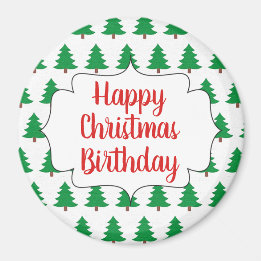 Aimant Joyeux Noël Anniversaire de vacances Cadeau rond M