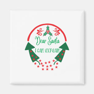 Aimant Joyeux Noël Cher Père Noël Je Peux Expliquer