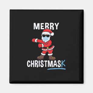 Aimant Joyeux Noël - Dancing Père Noël Mask Christmas