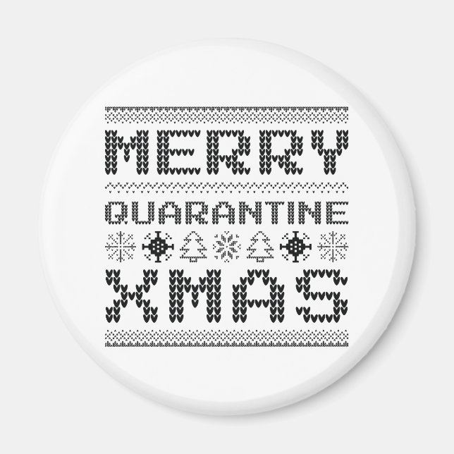 Aimant Joyeux Noël de quarantaine (Devant)