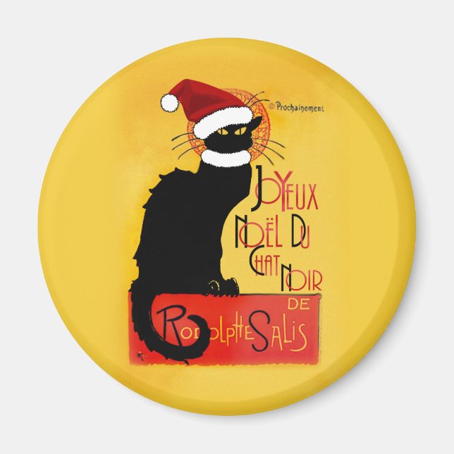 Aimant Joyeux Noël Du Conversation Noir (Devant)