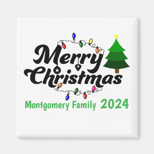 Aimant Joyeux Noël Famille personnalisée