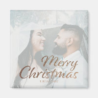 Joyeux Noël Faux Or Personnalisé Photo & Nom