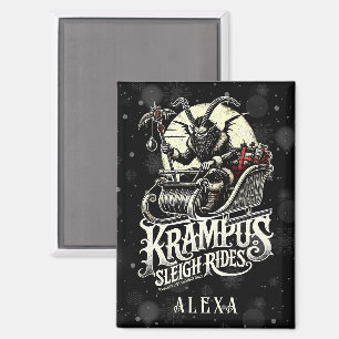 Aimant Joyeux Noël Krampus Krampus Promenade en traîneau