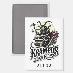 Aimant Joyeux Noël Krampus Krampus Promenades en traîneau