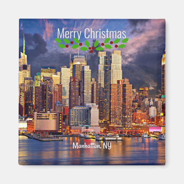 Aimant Joyeux Noël, Manhattan, NY (Devant)