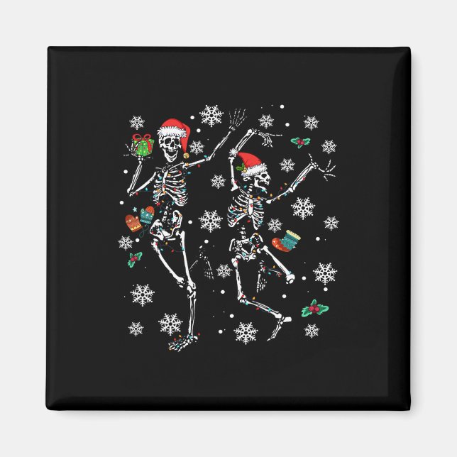 Aimant Joyeux Noël Noël Squelette Danc (Devant)