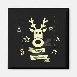 Aimant Joyeux Noël Renne Mignon 