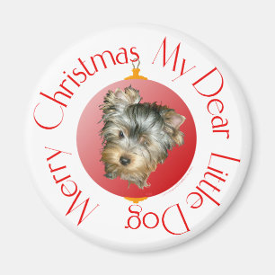 Aimant Joyeux Noël Yorkshire Terrier