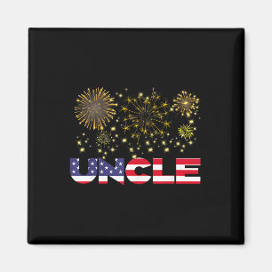 Aimant Joyeux Nouvel An 2025 Uncle American Flag Family F