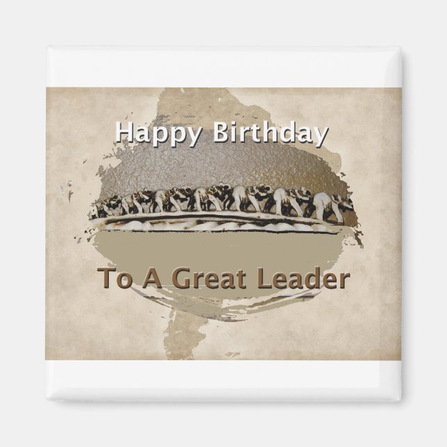 Aimant Joyeux patron d'anniversaire (Devant)