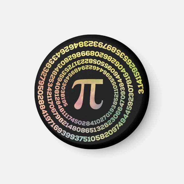 Aimant Joyeux Pi Day Funny School Math Spiral Texte (Devant)