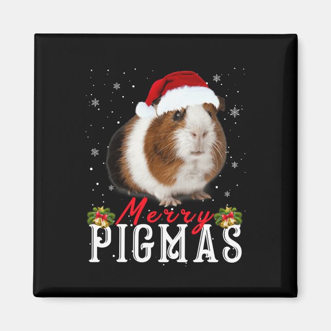 Aimant Joyeux Pigmas Masque Visage Amusant Guinée Pig Noë (Devant)