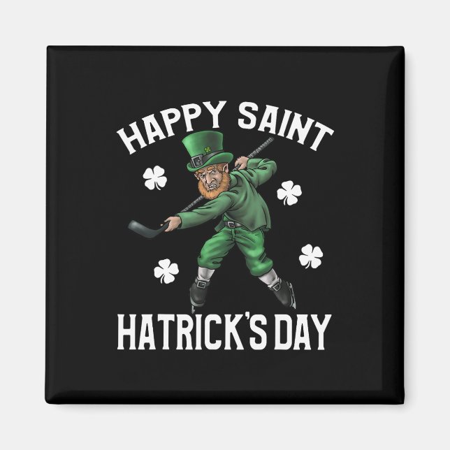 Aimant Joyeux Saint Hatricks Day St Patrick's Day Hockey  (Devant)