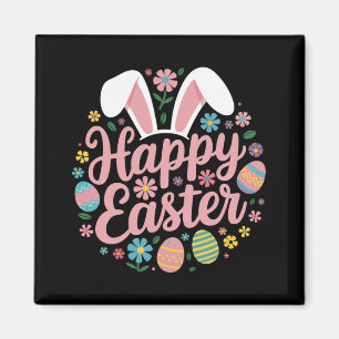 Aimant Joyeux Sayings de Pâques Oeuf Bunny