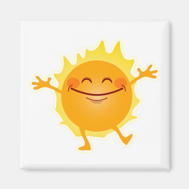 Aimant Joyeux soleil, soleil, solstice d'été (Devant)
