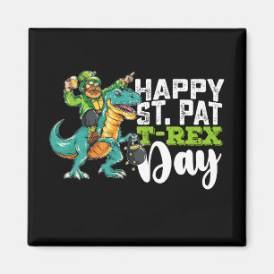 Aimant Joyeux St Patrick's Day Pat T Rex Dinosaur