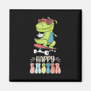 Aimant Joyeux T Rex Dinosaur Lapin de Pâques oeufs de lap