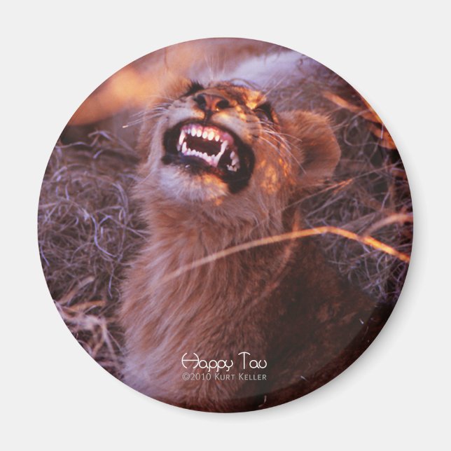 Aimant Joyeux Tau, Lion Cub souriant (Devant)