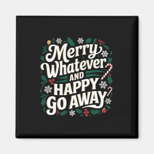 Aimant Joyeux Tout Et Heureux Partir Noël Drôle Q