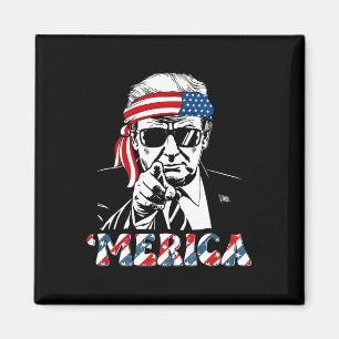 Aimant Joyeux Trump Vintage 4 juillet Patriotique merica
