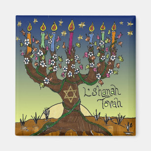 Aimant Judaica L'shanah Tovah Arbre de vie Dons Vêtements