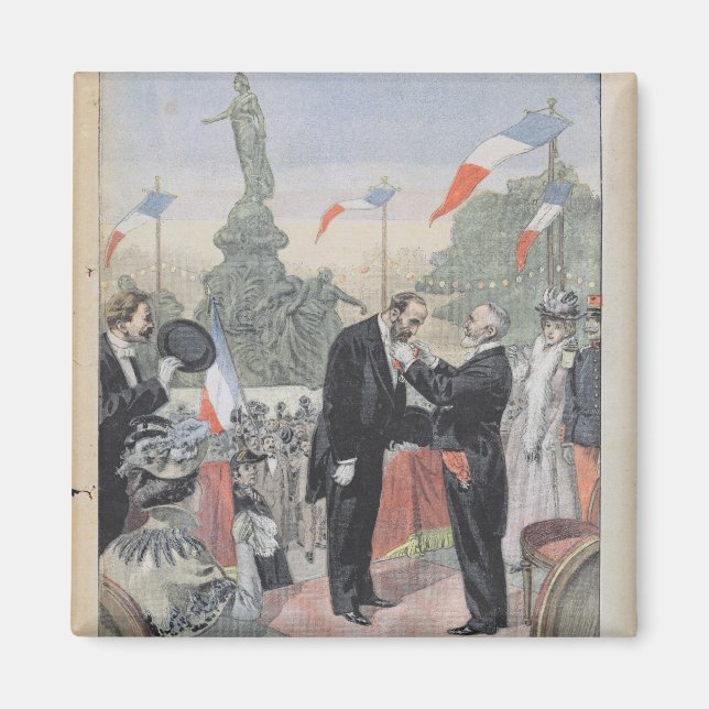 Aimant Jules Dalou recevant la médaille (Devant)