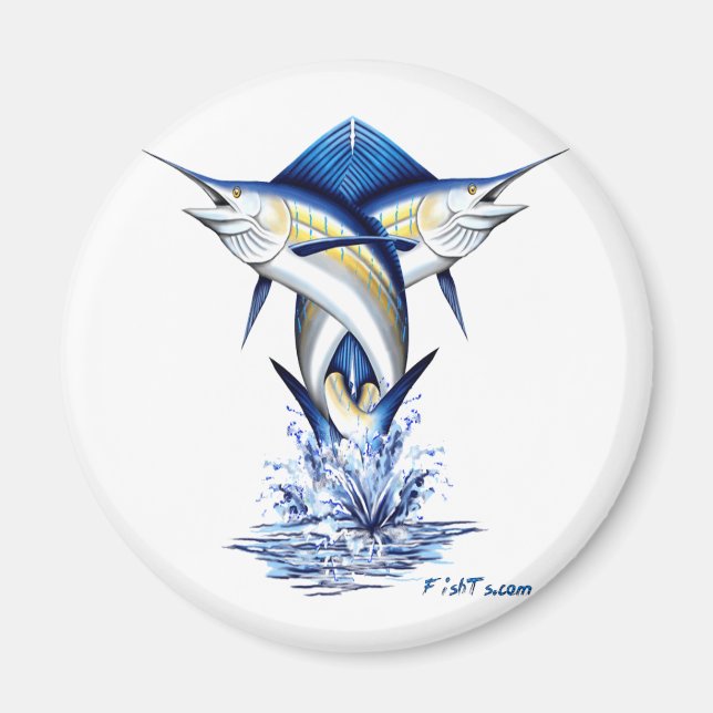 Aimant Jumping de marlins tordus (Devant)