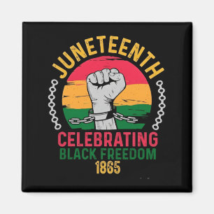 Aimant Juneteenth célébrant la liberté noire 1865