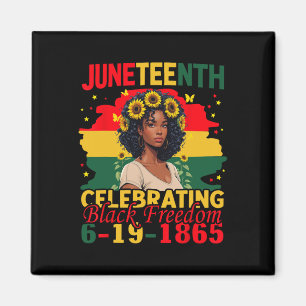 Aimant Juneteenth Liberté noire 19 juin 1865 Afro-América