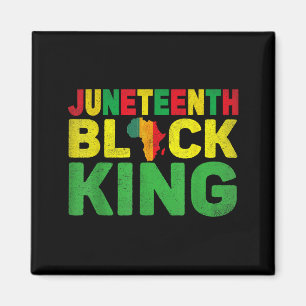 Aimant Juneteenth roi noir mélanine papa fête des pères