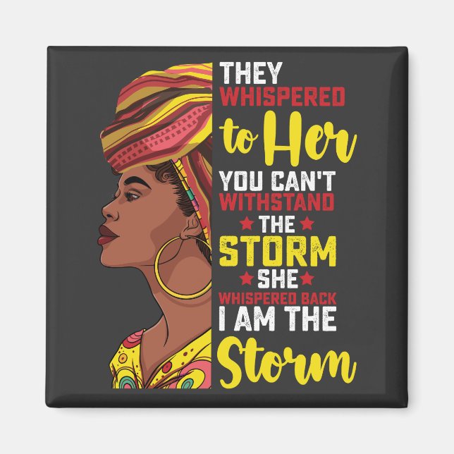Aimant Junetten Je Suis La Tempête Melanin Black Girl (Devant)