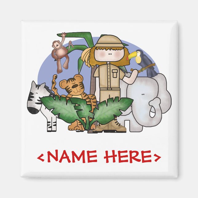 Aimant Jungle Girl (Devant)