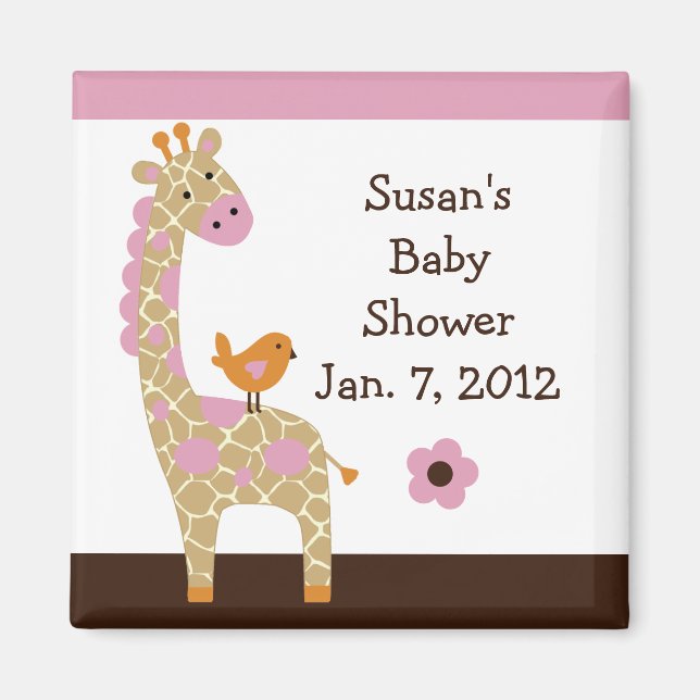 Aimant Jungle Jill Giraffe Magnet/Keepsaké/Fête Favoriser (Devant)