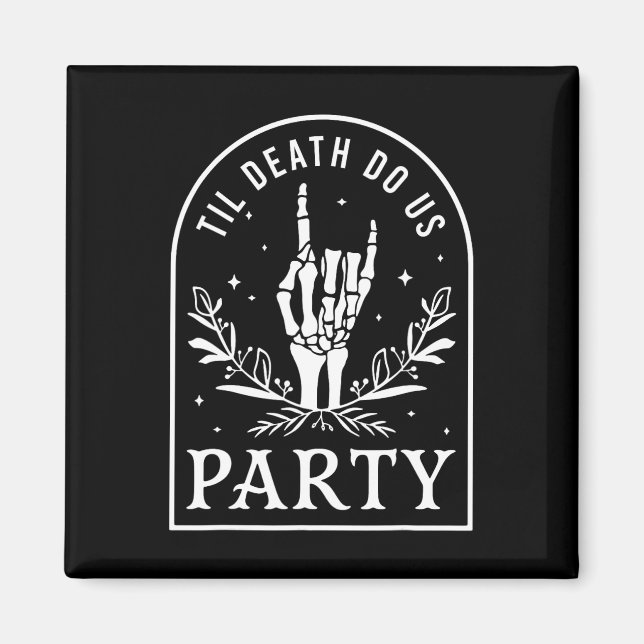 Aimant Jusqu'à la mort Fêtons-nous Retro Halloween Bachel (Devant)