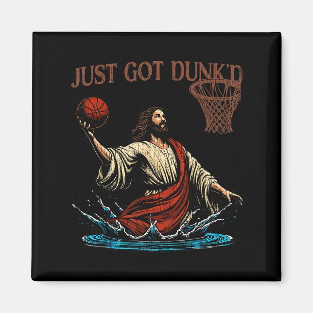 Aimant Just Got Dunked Funny Baptism Jesus Christian Bask (Devant)