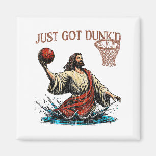 Aimant Juste été dunké Funny Baptême Jésus Christian Bask